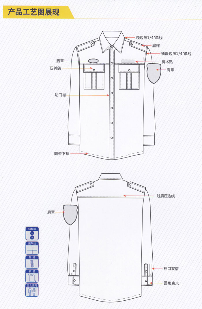 物業保衛外勤標志服190088款